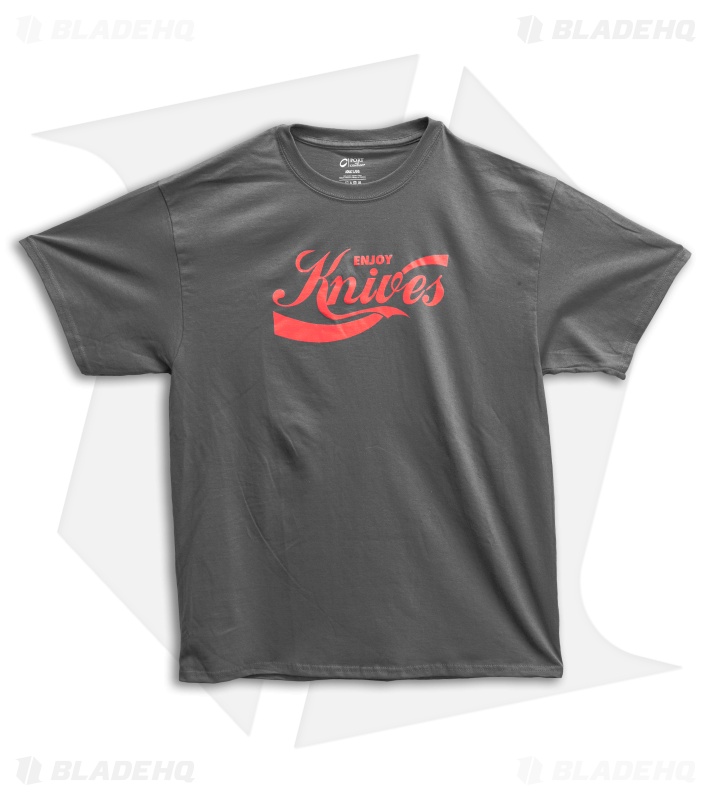 Blade HQ "Enjoy Knives" Gray Short Sleeve T-Shirt