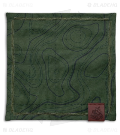 Renegade Provisions Topo Dark Green 8X8 Handkerchief W/ Microfiber Backing