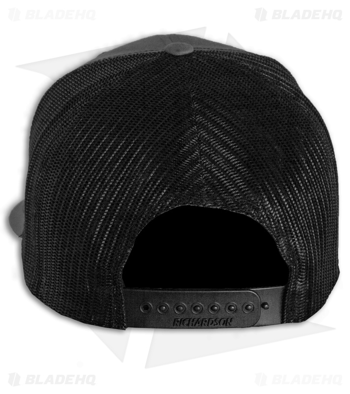 Benchmade Knives Snap Back Mesh Flat Brim Hat w/ Logo Gray Blade HQ