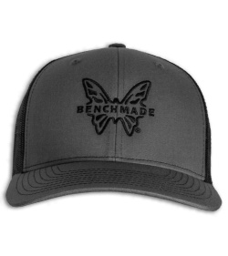 Benchmade Knives Snap Back Mesh Flat Brim Hat w/ Logo - Gray