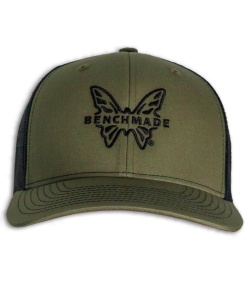 Benchmade Knives Snap Back Mesh Flat Brim Hat w/ Logo - Loden Green