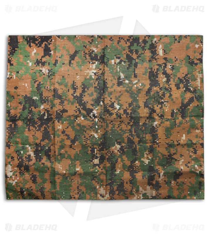 Woodland Camo Bandana / Handkerchief (21" x 21")