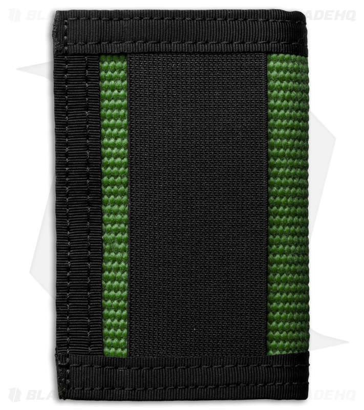 Recycled Firefighter Rookie Fire Hose Bifold Wallet (Green/Black) 