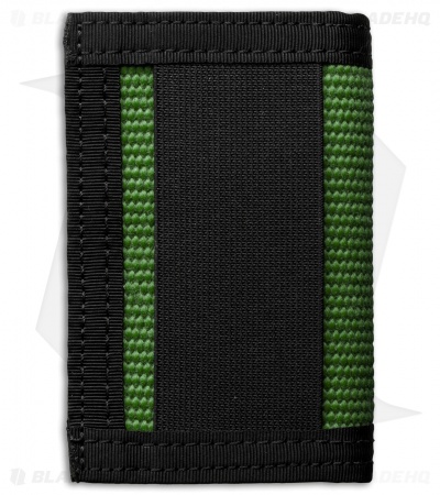 Recycled Firefighter Rookie Fire Hose Bifold Wallet (Green/Black) 