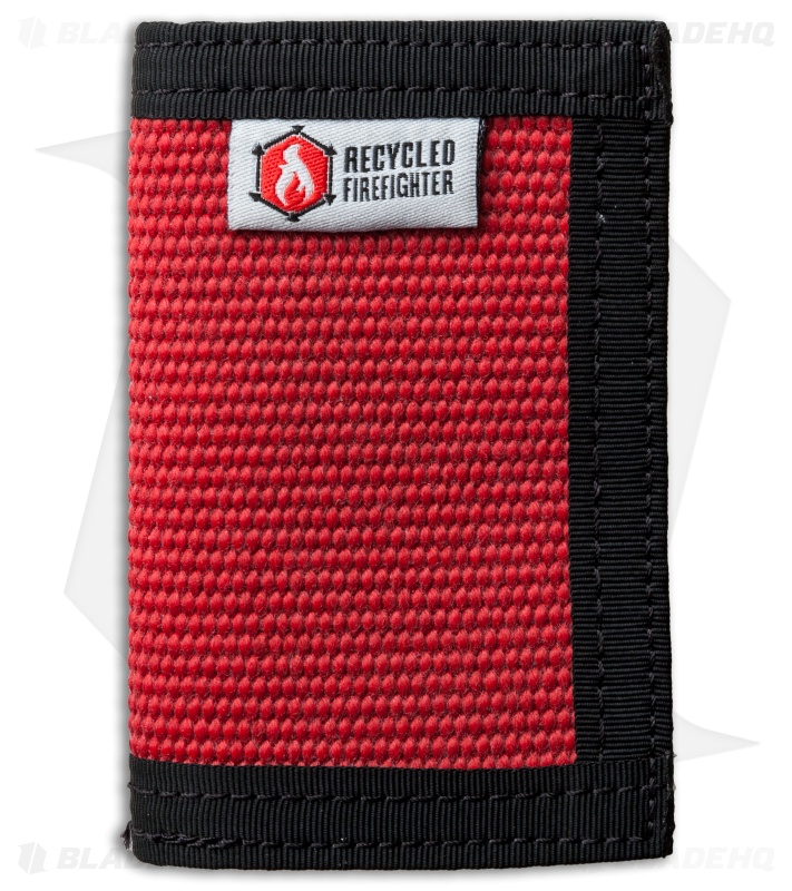 Recycled Firefighter Rookie Fire Hose Bifold Wallet (Red/Black)