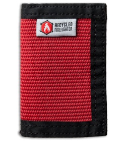 Recycled Firefighter Rookie Fire Hose Bifold Wallet (Red/Black) 