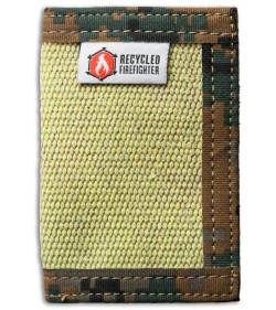 Recycled Firefighter Rookie Fire Hose Bifold Wallet (Yellow/Green Camo) 