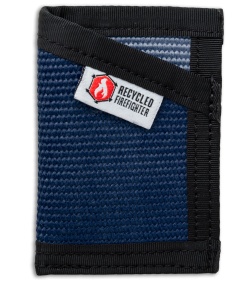 Recycled Firefighter Sergeant Fire Hose Slim Wallet (Blue/Black)