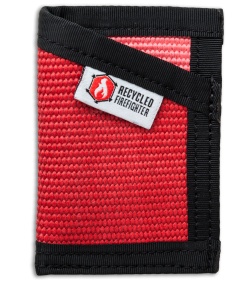 Recycled Firefighter Sergeant Fire Hose Slim Wallet (Red/Black)