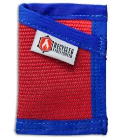 Recycled Firefighter Sergeant Fire Hose Slim Wallet (Red/White/Blue) 