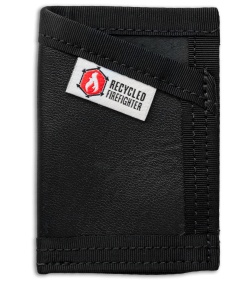 Recycled Firefighter Sergeant U.S. Combat Boot Leather Wallet (Black/Black)