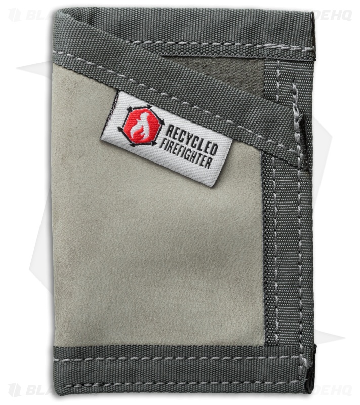 Recycled Firefighter Sergeant U.S. Combat Boot Leather Wallet (Foliage/Gray)