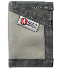 Recycled Firefighter Sergeant U.S. Combat Boot Leather Wallet (Foliage/Gray)