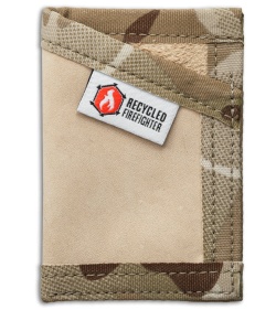 Recycled Firefighter Sergeant U.S. Combat Boot Leather Wallet (Tan/Tan Camo)