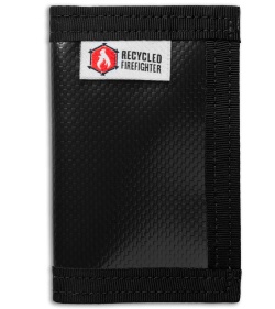 Recycled Firefighter Rookie Waterproof Tarp Bifold Wallet (Black/Black) 