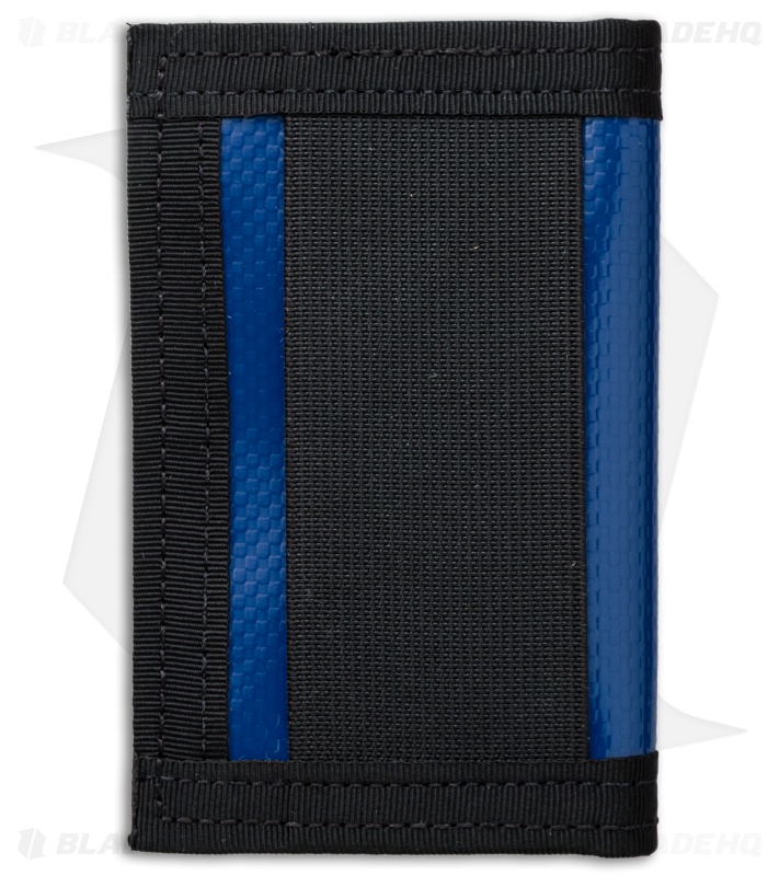 Recycled Firefighter Rookie Waterproof Tarp Bifold Wallet (Blue/Black) 