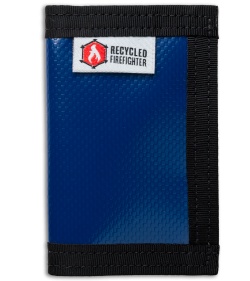 Recycled Firefighter Rookie Waterproof Tarp Bifold Wallet (Blue/Black) 