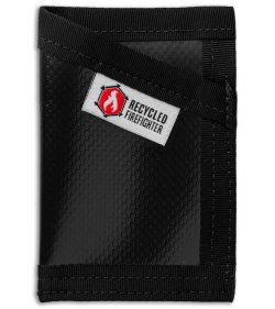 Recycled Firefighter Sergeant Waterproof Tarp Slim Wallet (Black/Black)