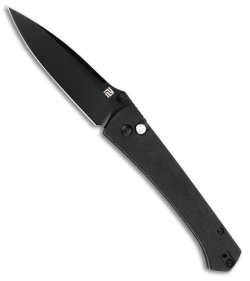 Artisan Cutlery Andromeda Button Lock Knife Black Micarta (3.4" Black PVD)