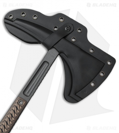 RMJ Tactical Kestrel 13" Tomahawk Axe Hyena Brown G-10 (Tungsten Cerakote)