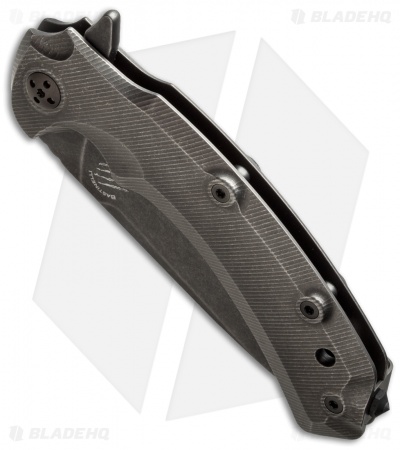 Bastinelli Safe Frame Lock Flipper Knife Titanium (3.6" Black SW)