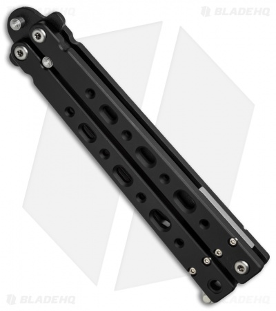 Bear OPS Bear-Song V Butterfly Knife Black Aluminum (4.38" Black) B-500-AlBK-B