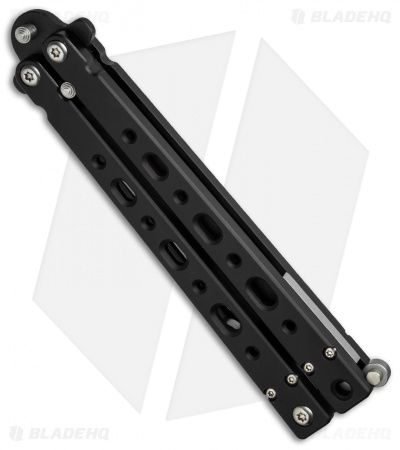 Bear OPS Bear-Song V Butterfly Knife Black Aluminum (4.38" Black) B-500-AlBK-B