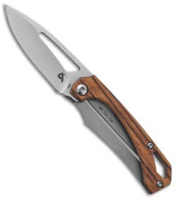 Black Fox Racli Frame Lock Knife Wood (2.4" Bead Blast) BF744ZW