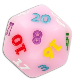 Flytanium Dessert Warrior® D20 Twenty-Sided Dice Donut Pink (1 Die) | 204168