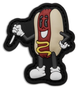 Wiener Warrior Hotdog Figure PVC Patch | 205586