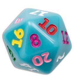 Flytanium Dessert Warrior® D20 Twenty-Sided Dice Donut Blue (1 Die) | 215419