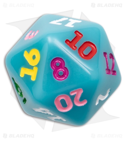 Flytanium Dessert Warrior® D20 Twenty-Sided Dice Donut Blue (1 Die)