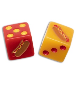 Flytanium Wiener Warrior Hotdog Dice Red + Yellow (Set of 2)