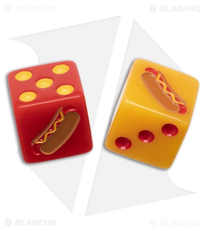 Flytanium Wiener Warrior Hotdog Dice Red + Yellow (Set of 2)