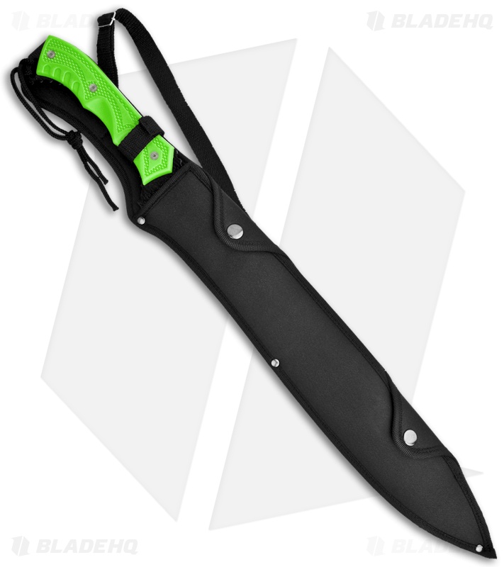 Wartech Biohazard Zombie Wilderness Machete Green Polymer (25" Black)