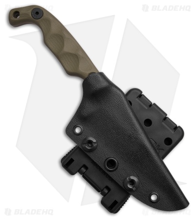 Stroup Knives Mini Fixed Blade Knife OD Green G-10 (3" FDE)