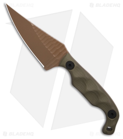Stroup Knives Mini Fixed Blade Knife OD Green G-10 (3" FDE)