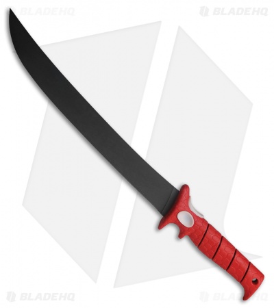 Bubba Blade 18" Flex Fillet Fixed Blade Knife Red Rubber (12" Black)