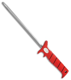 Bubba Blade 16" Sharpening Steel Rod w/ Red Rubber Handle 