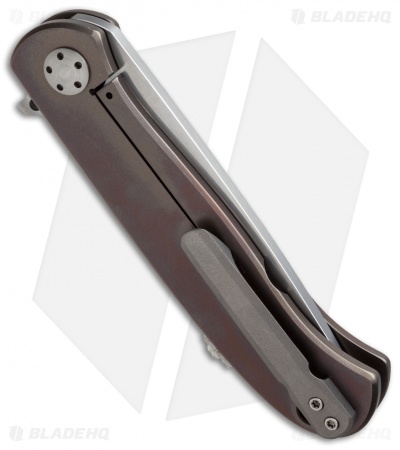 Burger Knives Custom Atlas Frame Lock Knife Bronzed Titanium (3.125" Satin)