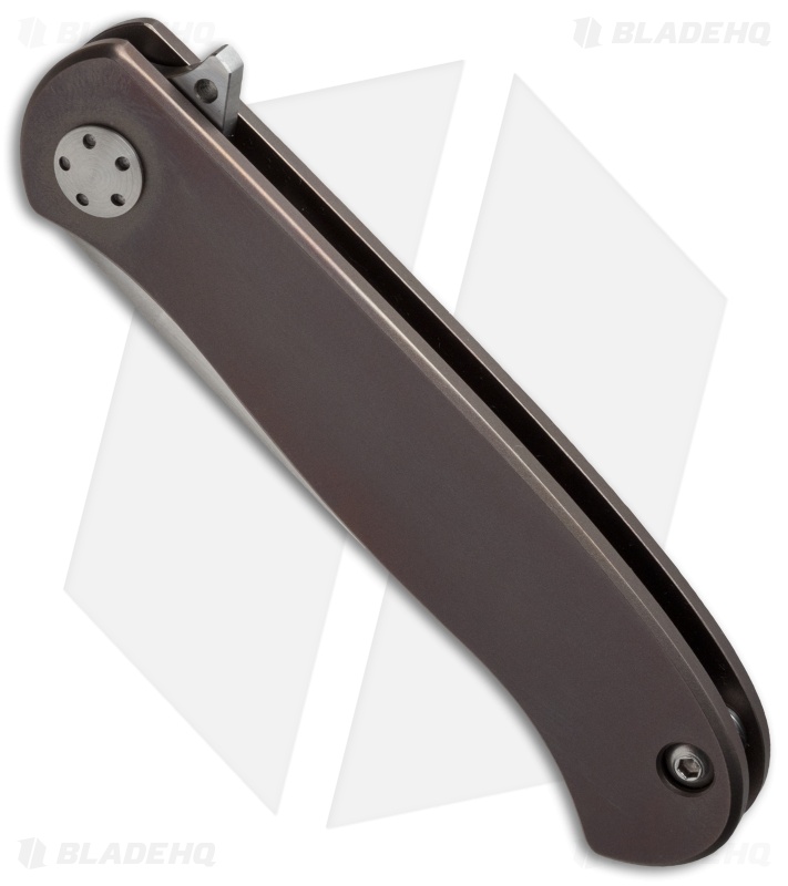 Burger Knives Custom Atlas Frame Lock Knife Bronzed Titanium (3.125" Satin)