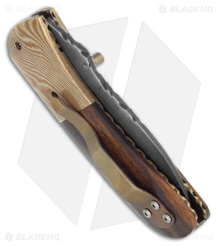 Burr Oak Knives Snub Nose Knife Ironwood/Mokume (2.9" San Mai)
