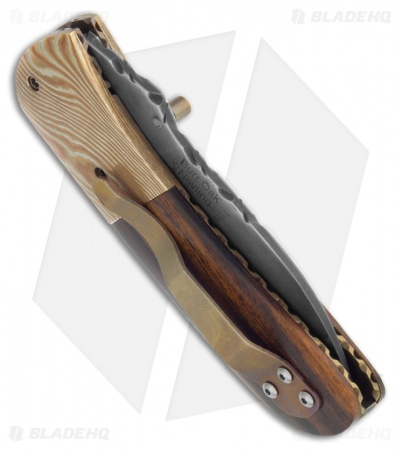 Burr Oak Knives Snub Nose Knife Ironwood/Mokume (2.9" San Mai)