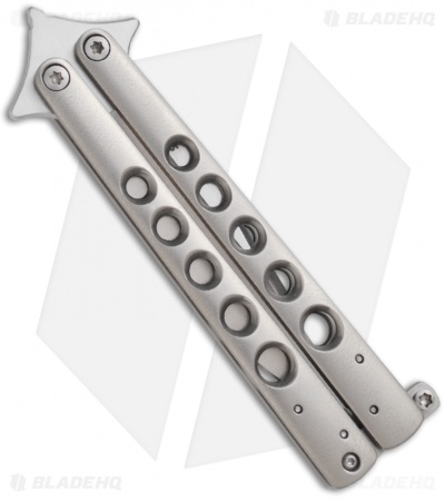 Les Voorhies Custom Knives Model 1 Balisong Butterfly Knife Titanium #1