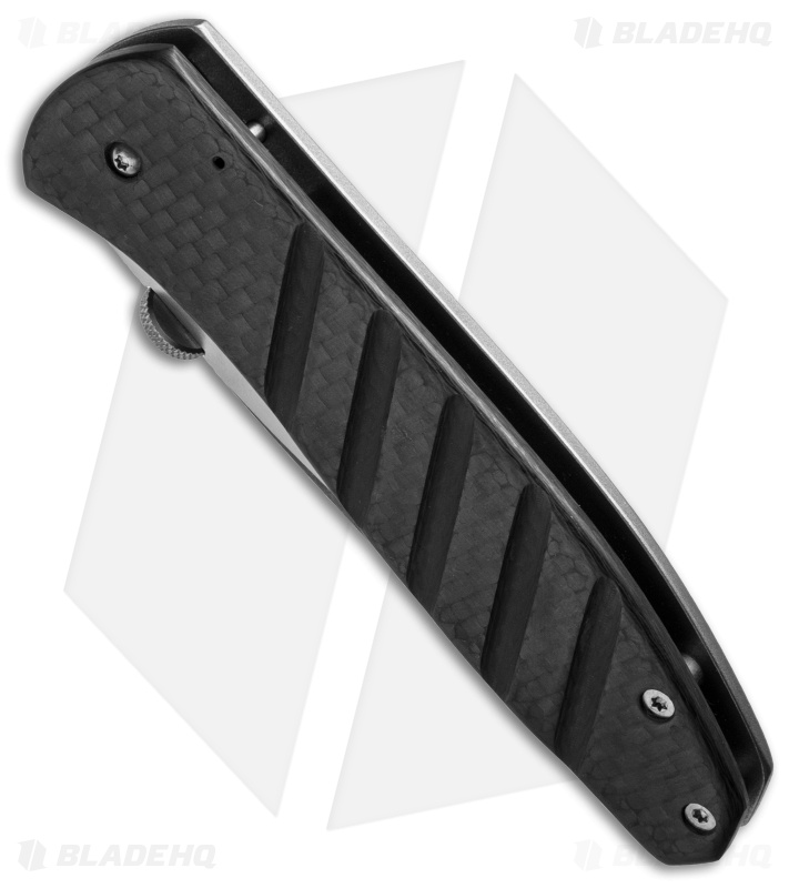 Chuck Gedraitis Reverse Sora Frame Lock Knife Carbon Fiber/Ti (3.25" Two-Tone)