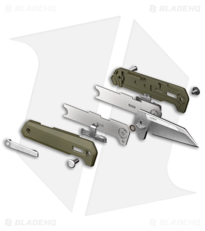 Magpul® Breslau™ Dual Beam™ Lock Knife Green Polymer (MDA-MK1™ MIM Blade)