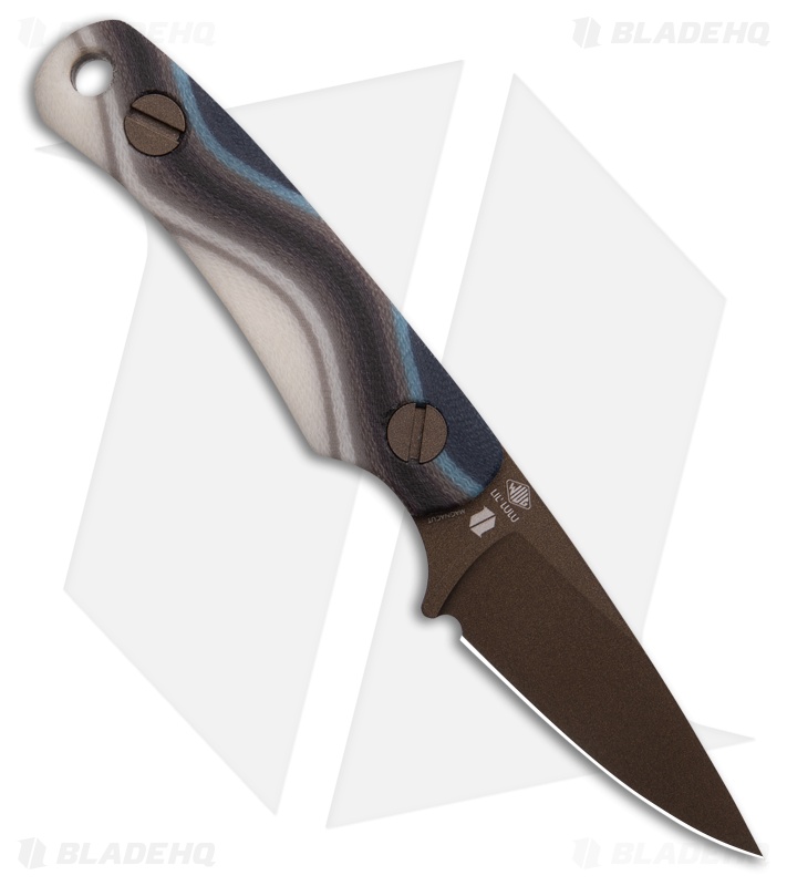 KNAFS Little Lulu Fixed Blade Knife Salt Flats Micarta (1.9" Copper)