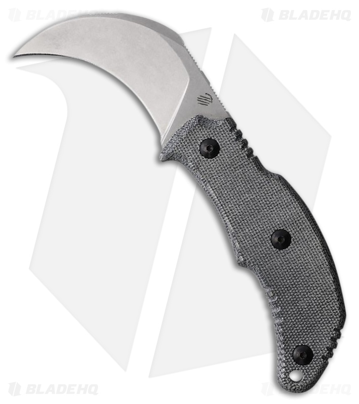 Bastinelli Creations Primal Fixed Blade Knife Black Canvas Micarta (2.5" SW)