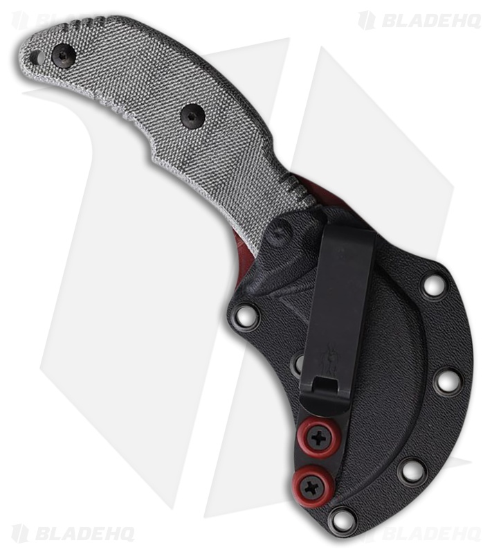Bastinelli Creations Primal Fixed Blade Knife Black Canvas Micarta (2.5" PVD)