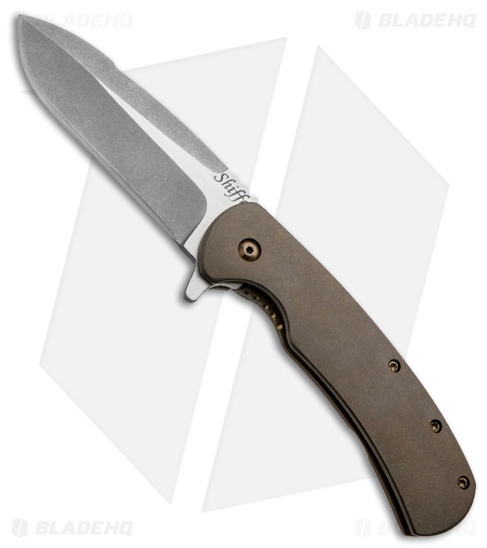 Doc Shiffer Custom Designated Marksman Knife Titanium Flipper (3.5" Plain)